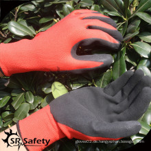 SRSAFTY nahtlos gestrickte Liner farbige Nitrilhandschuhe / Nitril Arbeitshandschuh / Nitril Handschuhe rot